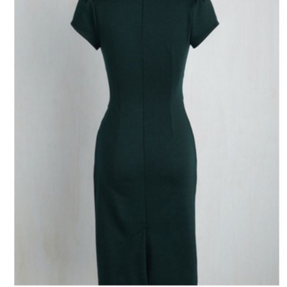 2/$20 EUC ModCloth Sheath Dress Pine - Picture 6 of 16